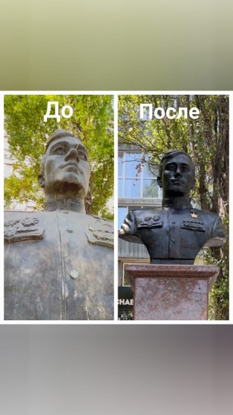 В г. Махачкале приведен в порядок памятник Герою Советского Союза Юсупу Акаеву